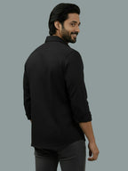 TerraDesi Citrine Glow Solid Cotton Blend Formal Shirt