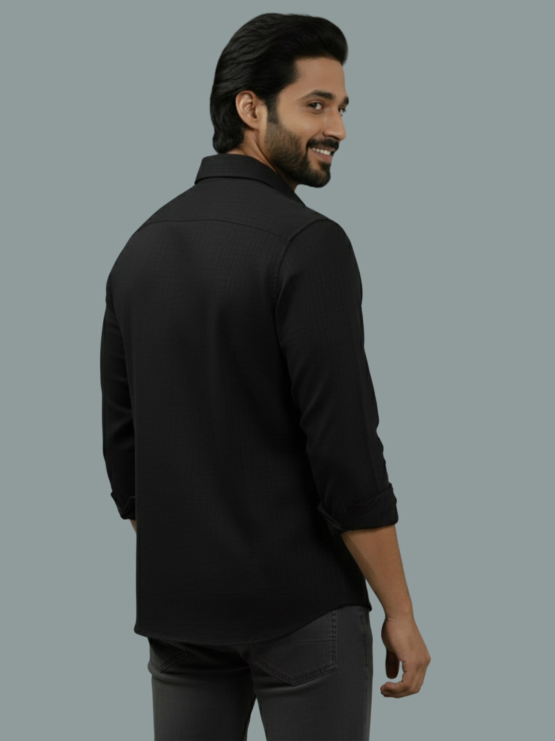 TerraDesi Citrine Glow Solid Cotton Blend Formal Shirt