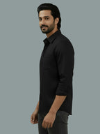 TerraDesi Citrine Glow Solid Cotton Blend Formal Shirt