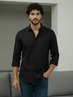 TerraDesi Ruby Regal Solid Cotton Blend Formal Shirt