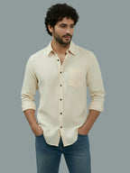 TerraDesi Ruby Regal Solid Cotton Blend Formal Shirt