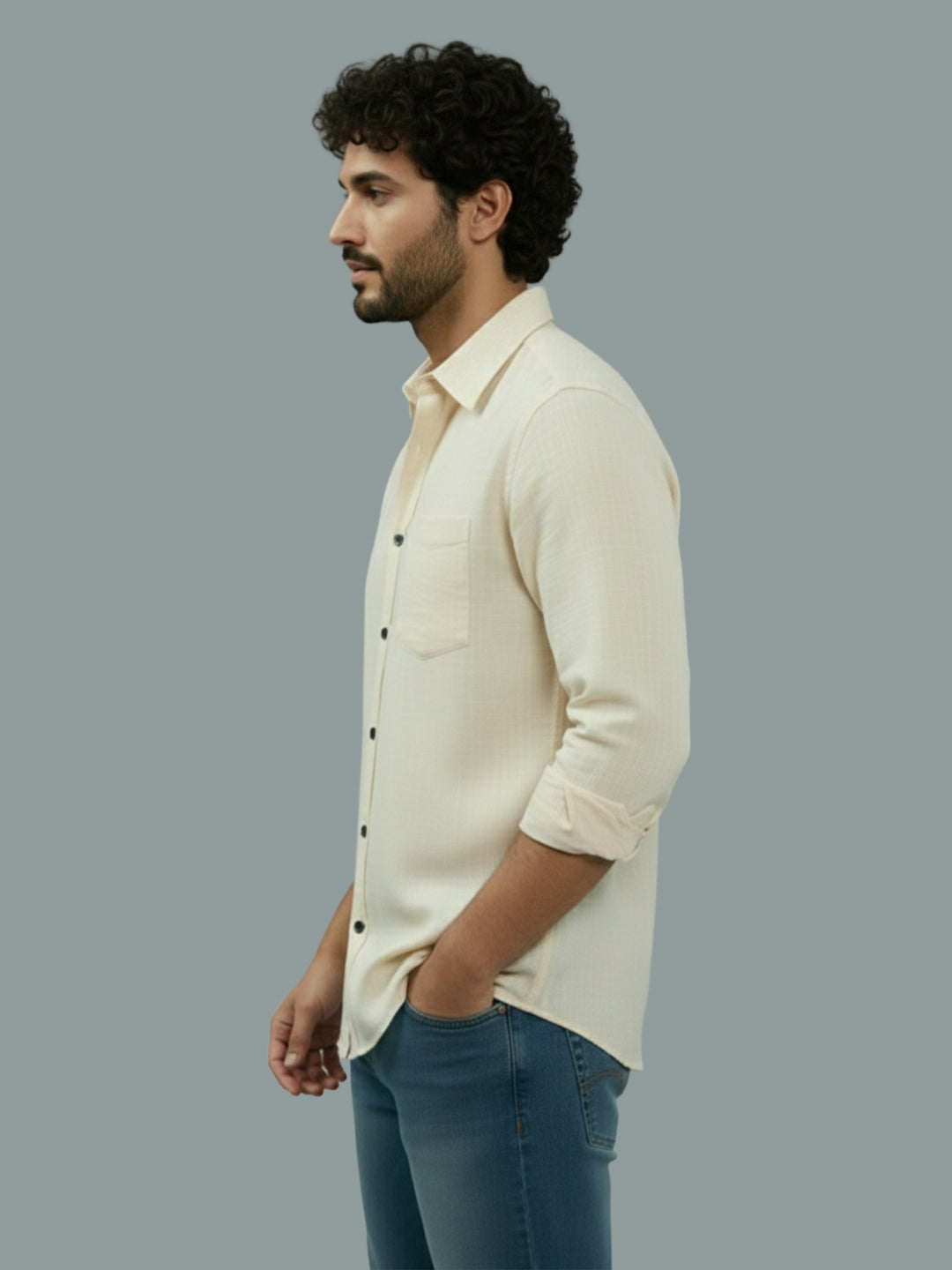 TerraDesi Ruby Regal Solid Cotton Blend Formal Shirt