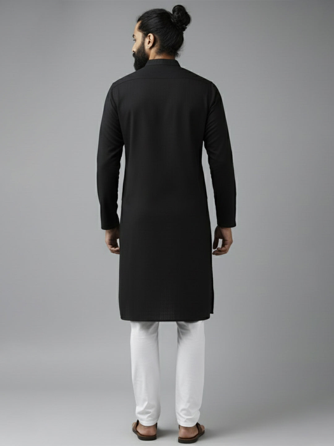 TerraDesi Midnight Classic Cotton Kurta Pajama Set Secondary image