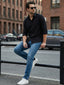 TerraDesi Onyx Stealth Solid Cotton Blend Formal Shirt