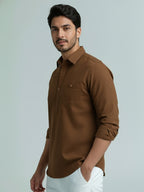 TerraDesi Men's Premium Cotton Short Kurta – Modern Ethnic Essential (SE82)
