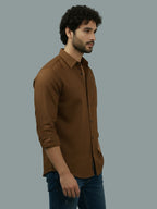 TerraDesi Ruby Regal Solid Cotton Blend Formal Shirt