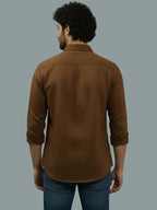 TerraDesi Ruby Regal Solid Cotton Blend Formal Shirt
