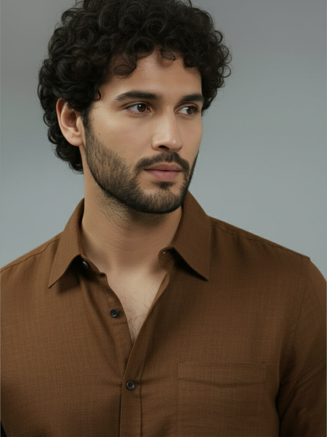 TerraDesi Ruby Regal Solid Cotton Blend Formal Shirt