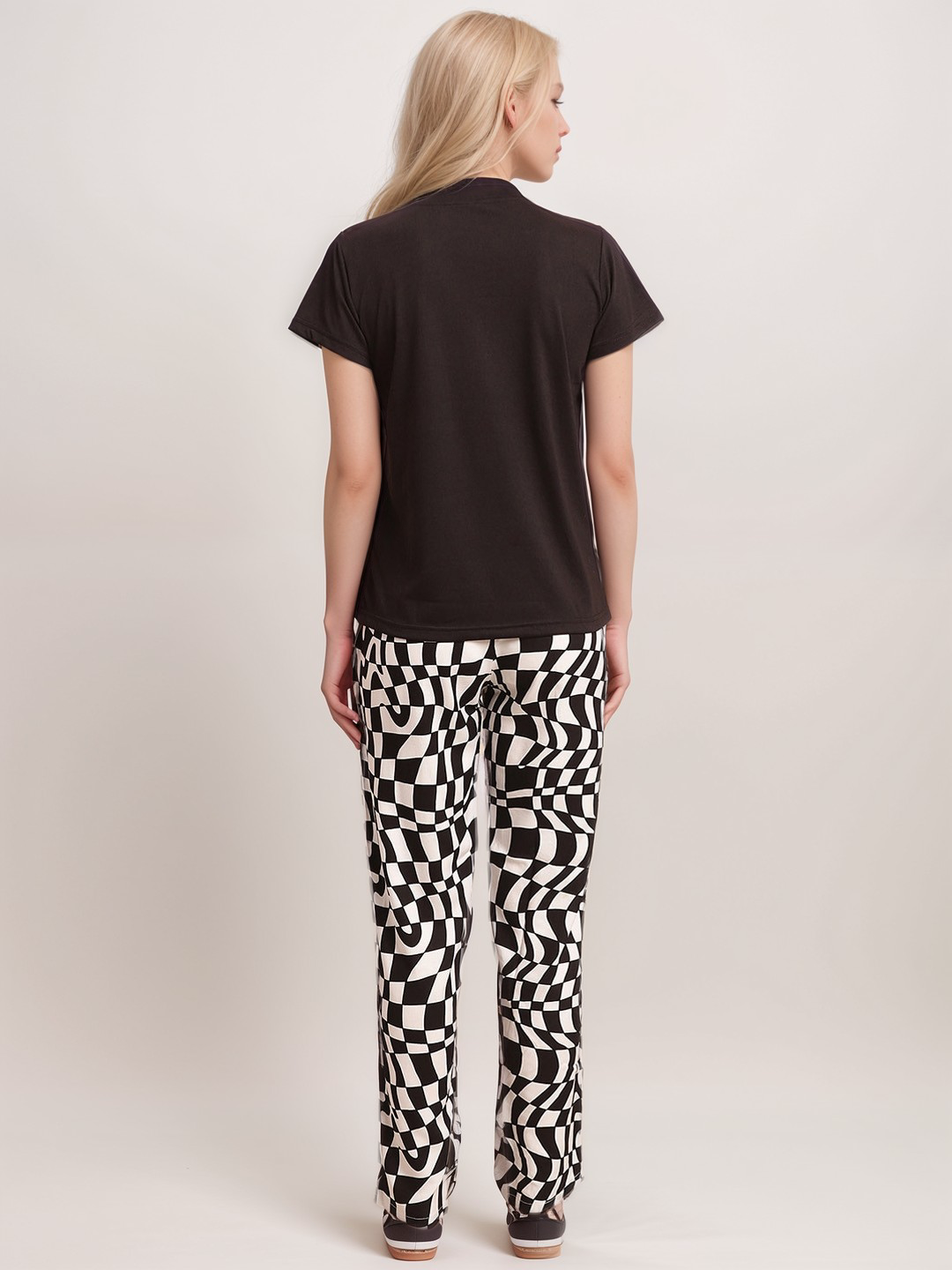 TerraDesi Women Geometric Printed Night suit Secondary image