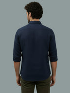 TerraDesi Onyx Stealth Solid Cotton Blend Formal Shirt