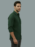TerraDesi Saffron Ember Solid Cotton Formal Shirt