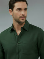 TerraDesi Saffron Ember Solid Cotton Formal Shirt