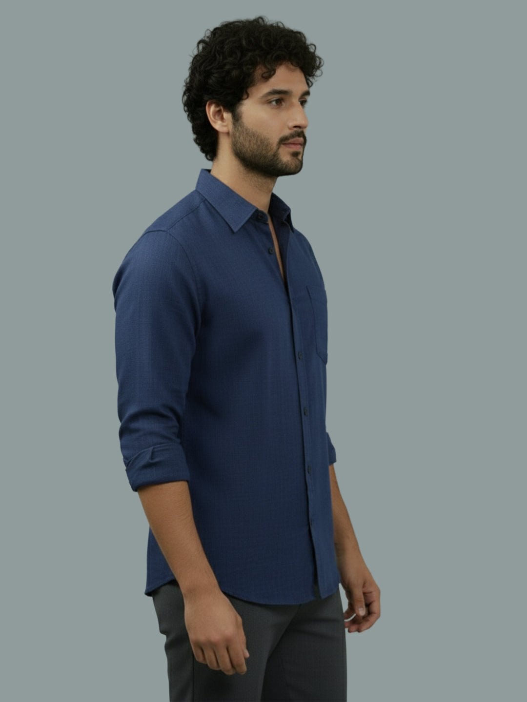 TerraDesi Ruby Regal Solid Cotton Blend Formal Shirt