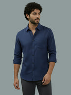 TerraDesi Ruby Regal Solid Cotton Blend Formal Shirt
