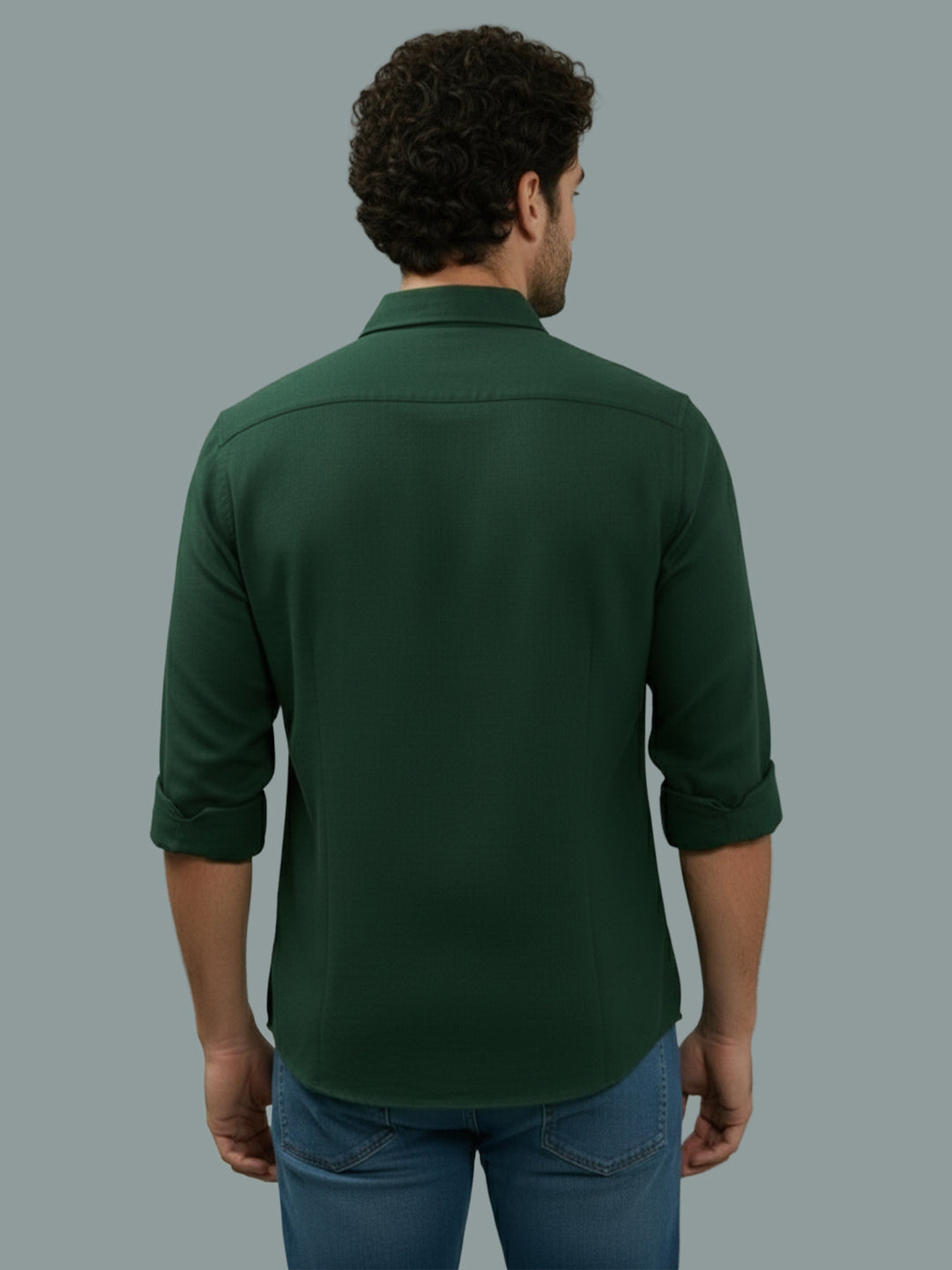 TerraDesi Onyx Stealth Solid Cotton Blend Formal Shirt