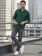 TerraDesi Men’s Essential Solid Cotton Blend Shirt