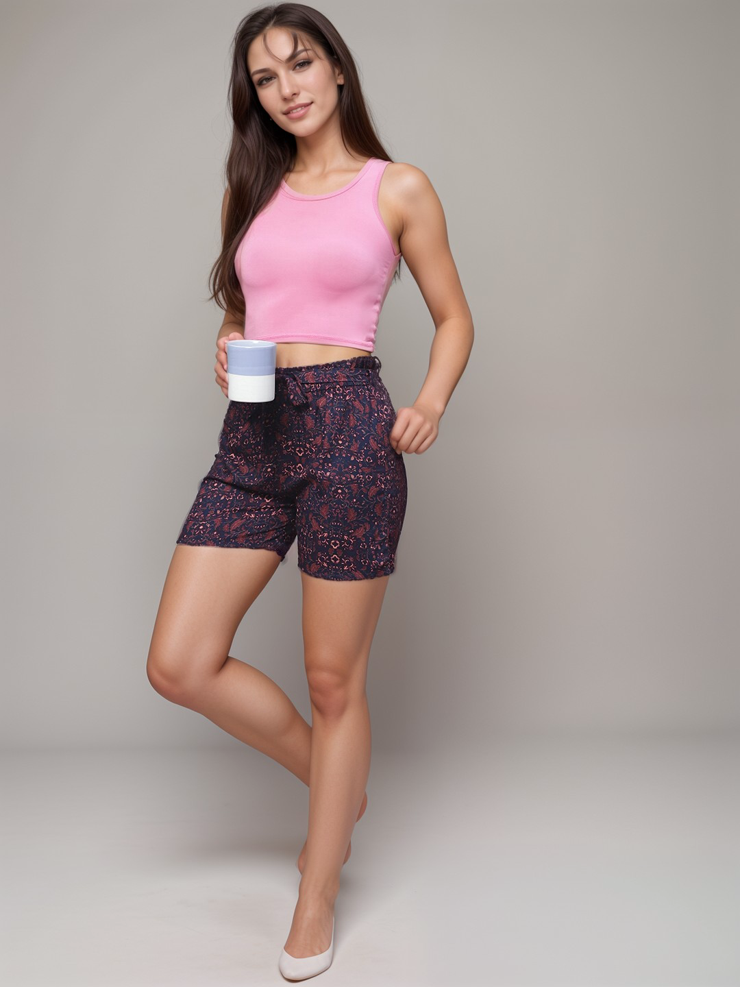 TerraDesi Women Floral Printed Lounge Shorts Main image