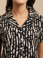 TerraDesi Noir Stripe Luxe Lounge Co-ord Set – Classic Shirt Edition