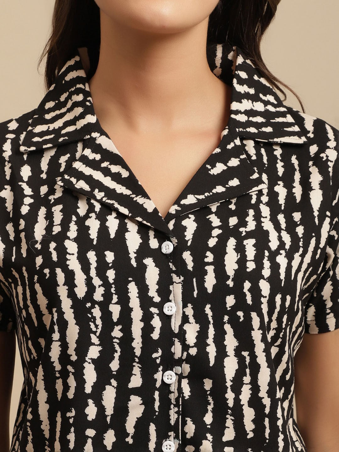 TerraDesi Noir Stripe Luxe Lounge Co-ord Set – Classic Shirt Edition