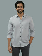 TerraDesi Citrine Glow Solid Cotton Blend Formal Shirt