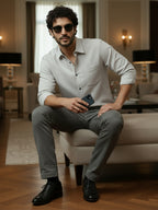 TerraDesi Ruby Regal Solid Cotton Blend Formal Shirt