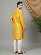 RudraRaj Jacquard Festive Kurta for Men | TerraDesi Royal Maroon Long Kurta