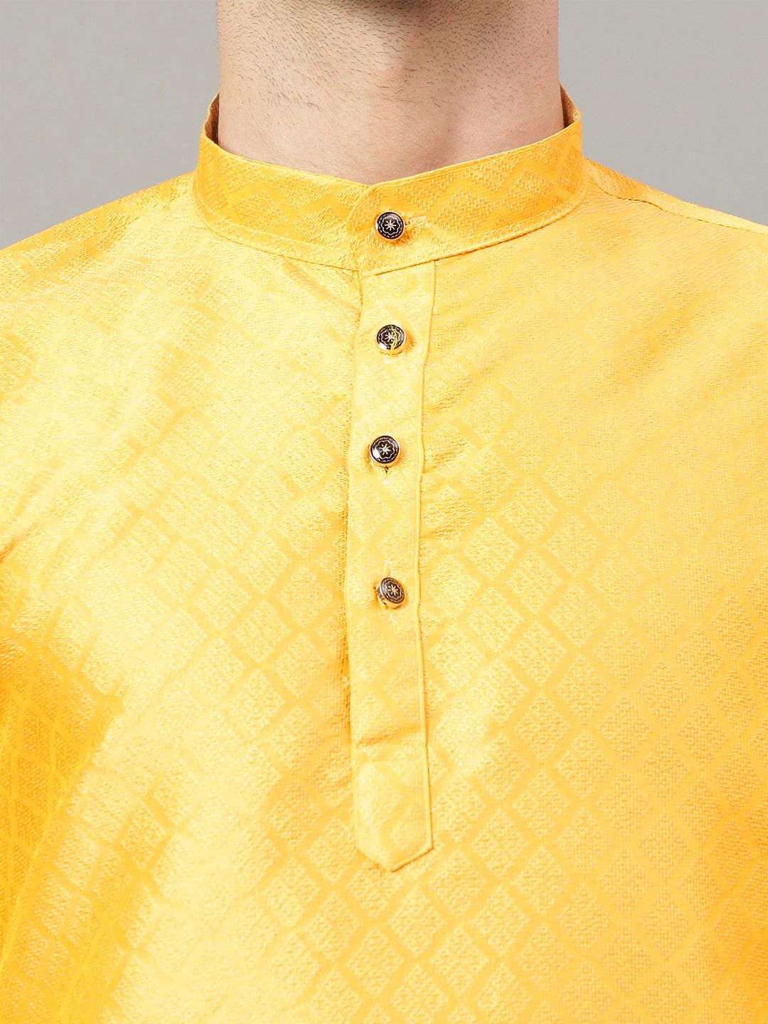 RudraRaj Jacquard Festive Kurta for Men | TerraDesi Royal Maroon Long Kurta