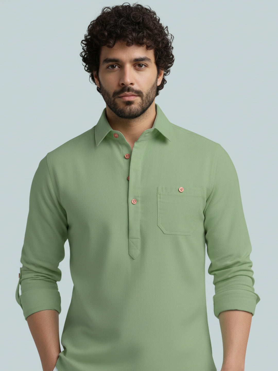 TerraDesi Modern Cotton Kurta for Men – Casual Ethnic Essential (SE86)
