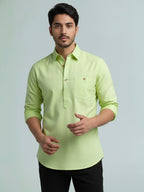 TerraDesi Men's Premium Cotton Short Kurta – Modern Ethnic Essential (SE82)