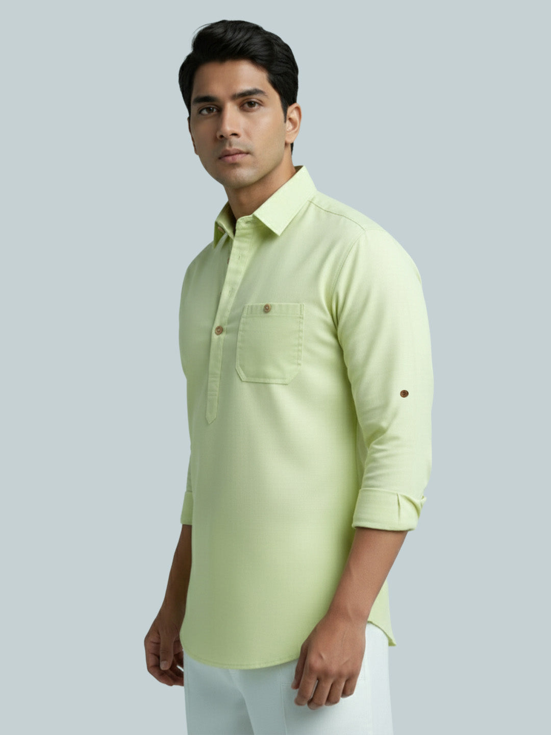 TerraDesi Breathable Cotton Short Kurta – Timeless Men's Style (SE83)