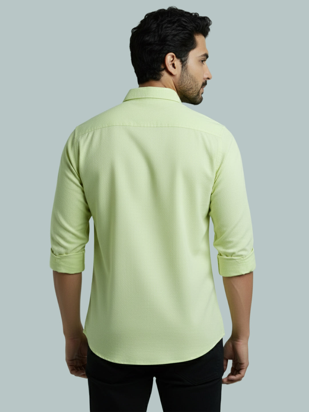 TerraDesi Men's Solid Cotton Short Kurta | Casual Full Sleeve Regular Fit (SE89)