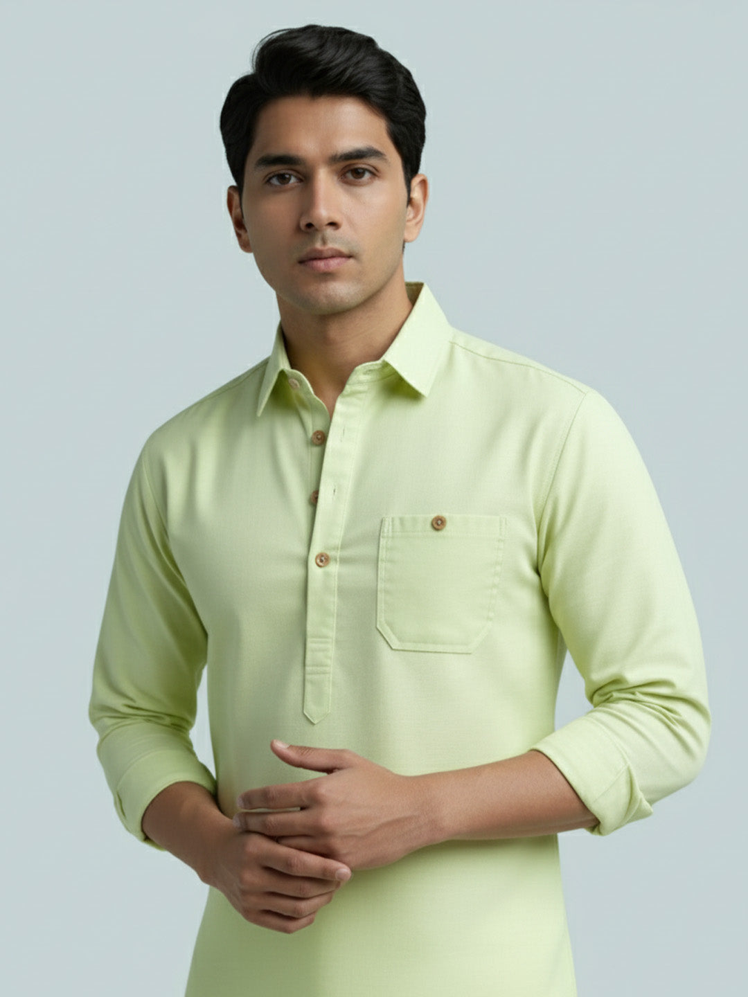 TerraDesi Breathable Cotton Short Kurta – Timeless Men's Style (SE83)