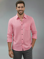 TerraDesi Alabaster Peak Solid Cotton Blend Formal Shirt