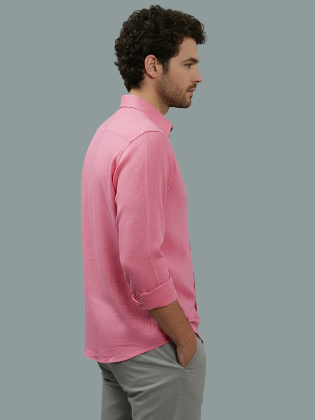 TerraDesi Onyx Stealth Solid Cotton Blend Formal Shirt