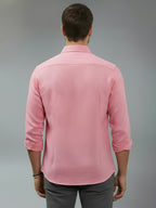 TerraDesi Alabaster Peak Solid Cotton Blend Formal Shirt