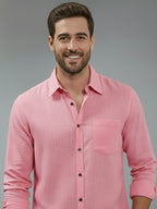 TerraDesi Alabaster Peak Solid Cotton Blend Formal Shirt