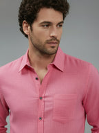 TerraDesi Onyx Stealth Solid Cotton Blend Formal Shirt