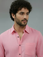 TerraDesi Ruby Regal Solid Cotton Blend Formal Shirt