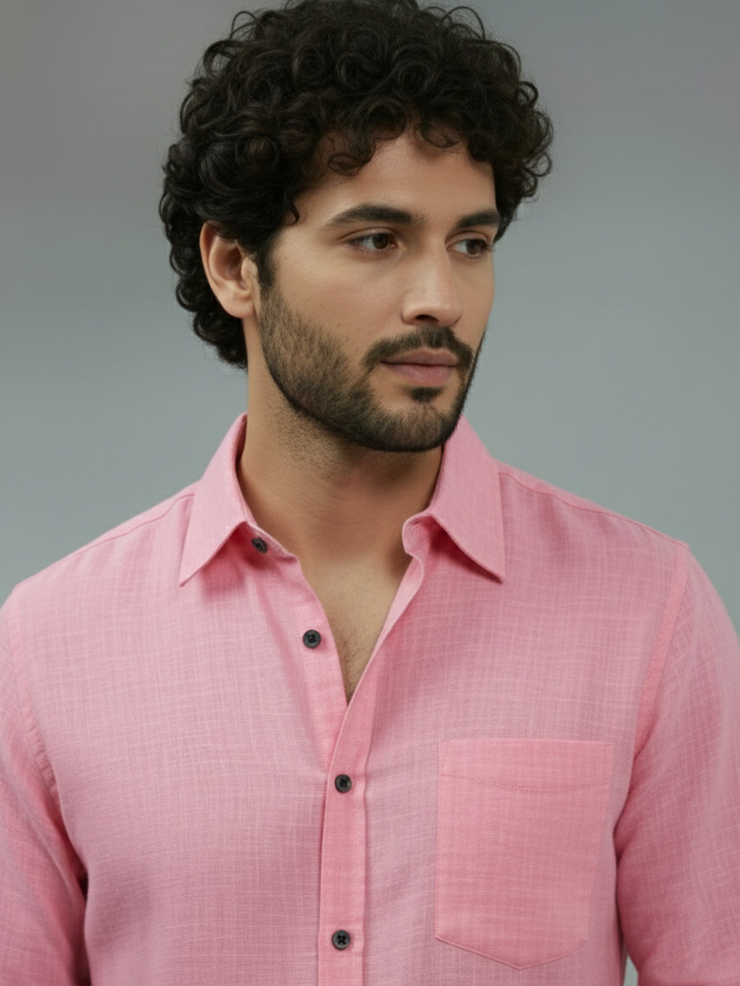 TerraDesi Ruby Regal Solid Cotton Blend Formal Shirt