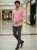TerraDesi Ruby Regal Solid Cotton Blend Formal Shirt