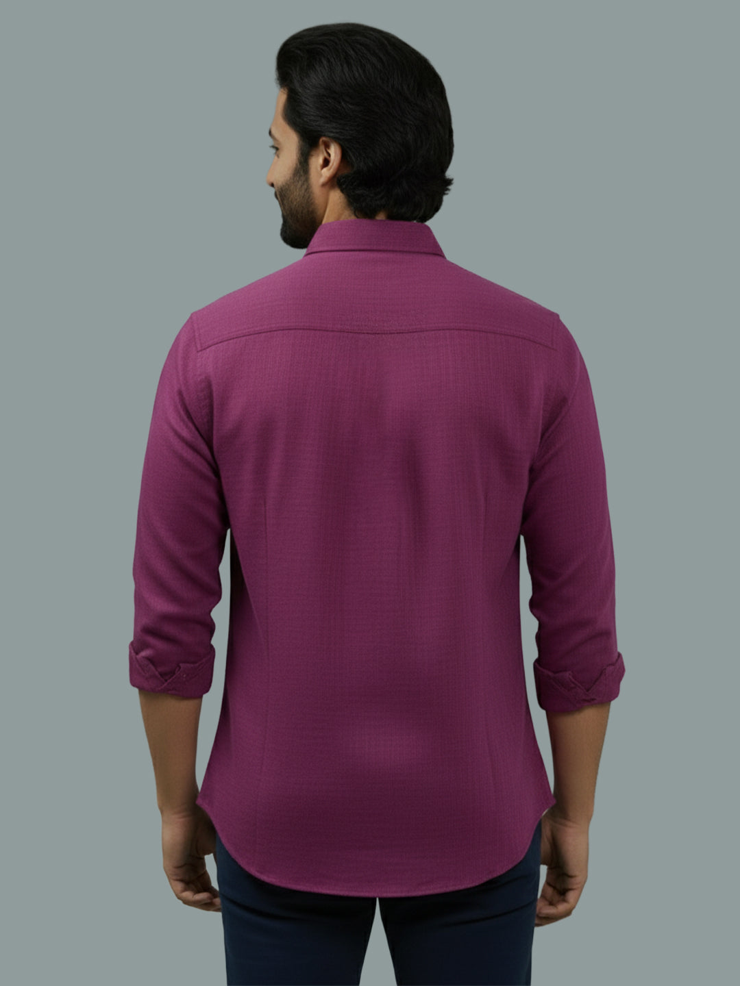 TerraDesi Citrine Glow Solid Cotton Blend Formal Shirt