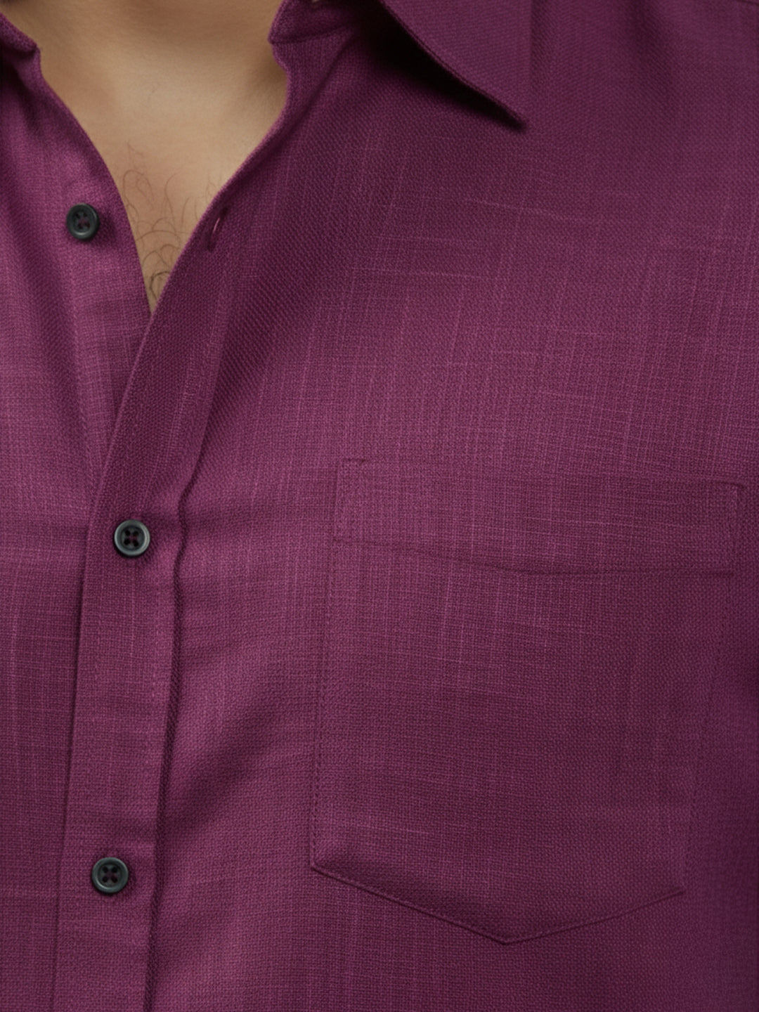 TerraDesi Citrine Glow Solid Cotton Blend Formal Shirt