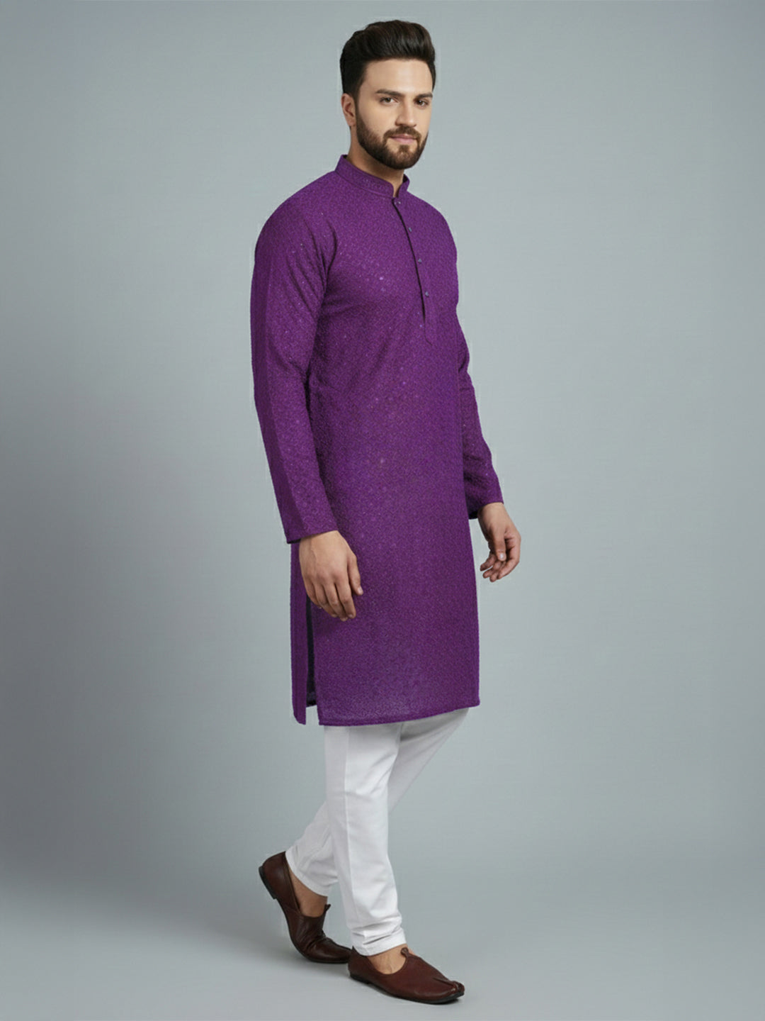 NoirVansh Luxe Sequin Kurta | TerraDesi Black Festive Statement Kurta