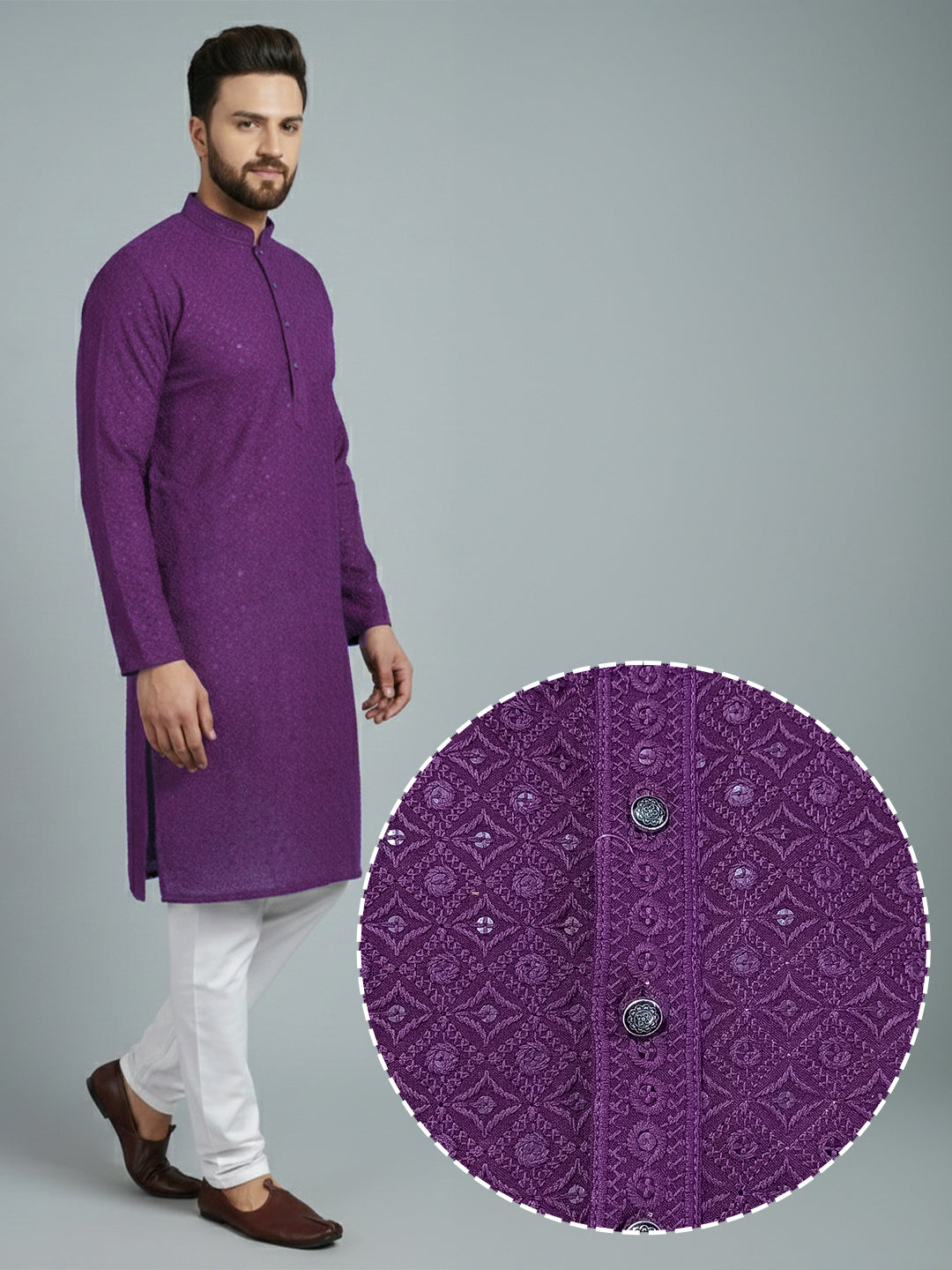 NoirVansh Luxe Sequin Kurta | TerraDesi Black Festive Statement Kurta
