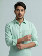 TerraDesi Men's Premium Cotton Short Kurta – Modern Ethnic Essential (SE82)