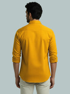 TerraDesi Men's Solid Cotton Short Kurta | Casual Full Sleeve Regular Fit (SE89)