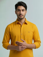 TerraDesi Men's Premium Cotton Short Kurta – Modern Ethnic Essential (SE82)