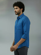 TerraDesi Ruby Regal Solid Cotton Blend Formal Shirt
