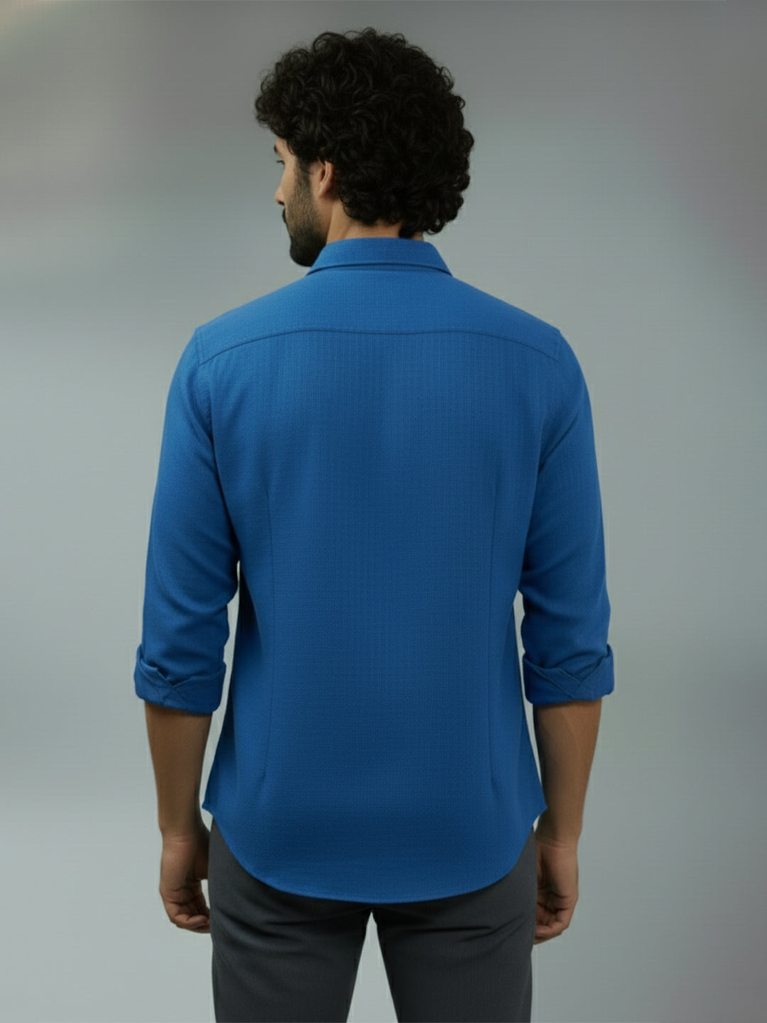 TerraDesi Ruby Regal Solid Cotton Blend Formal Shirt