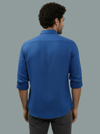 TerraDesi Onyx Stealth Solid Cotton Blend Formal Shirt